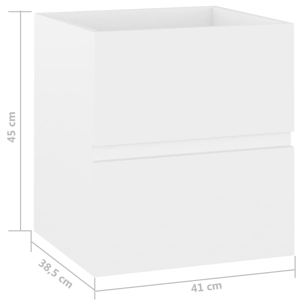 Mueble con lavabo madera de ingeniería blanco