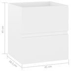 Mueble con lavabo madera de ingeniería blanco