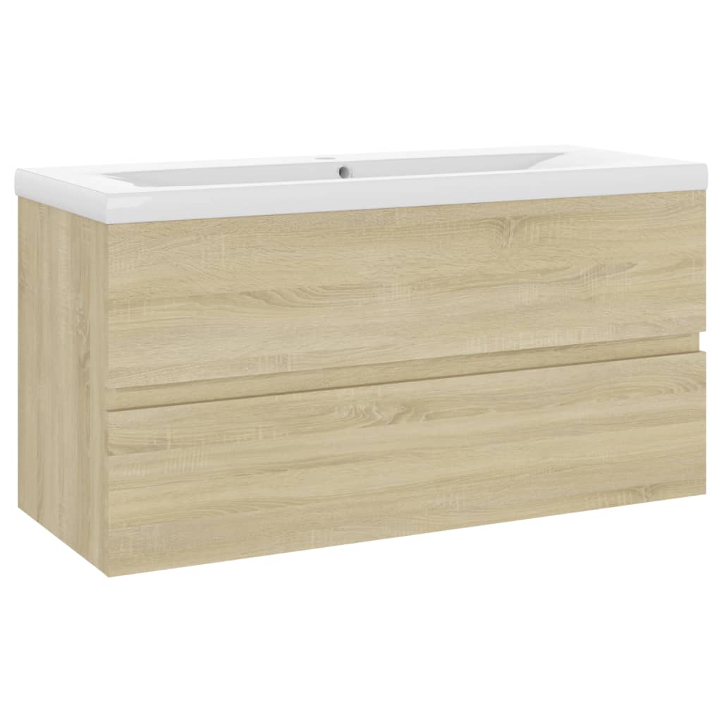 Mueble con lavabo madera de ingeniería roble Sonoma