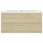 Mueble con lavabo madera de ingeniería roble Sonoma