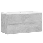 Mueble con lavabo madera de ingeniería gris hormigón