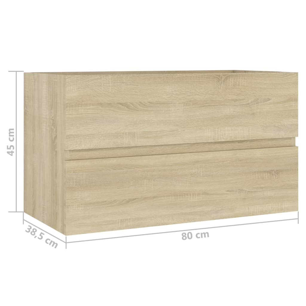Mueble con lavabo madera de ingeniería roble Sonoma