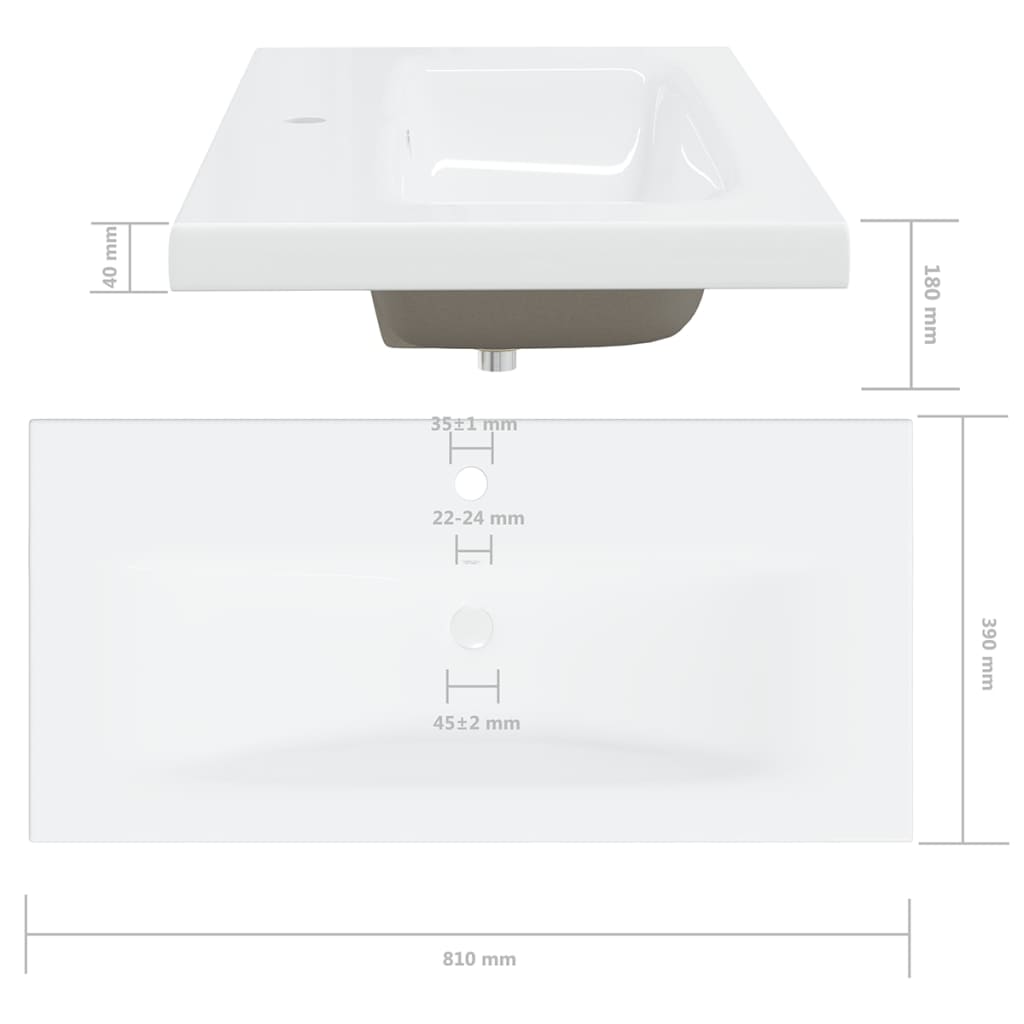 Mueble con lavabo madera de ingeniería roble Sonoma