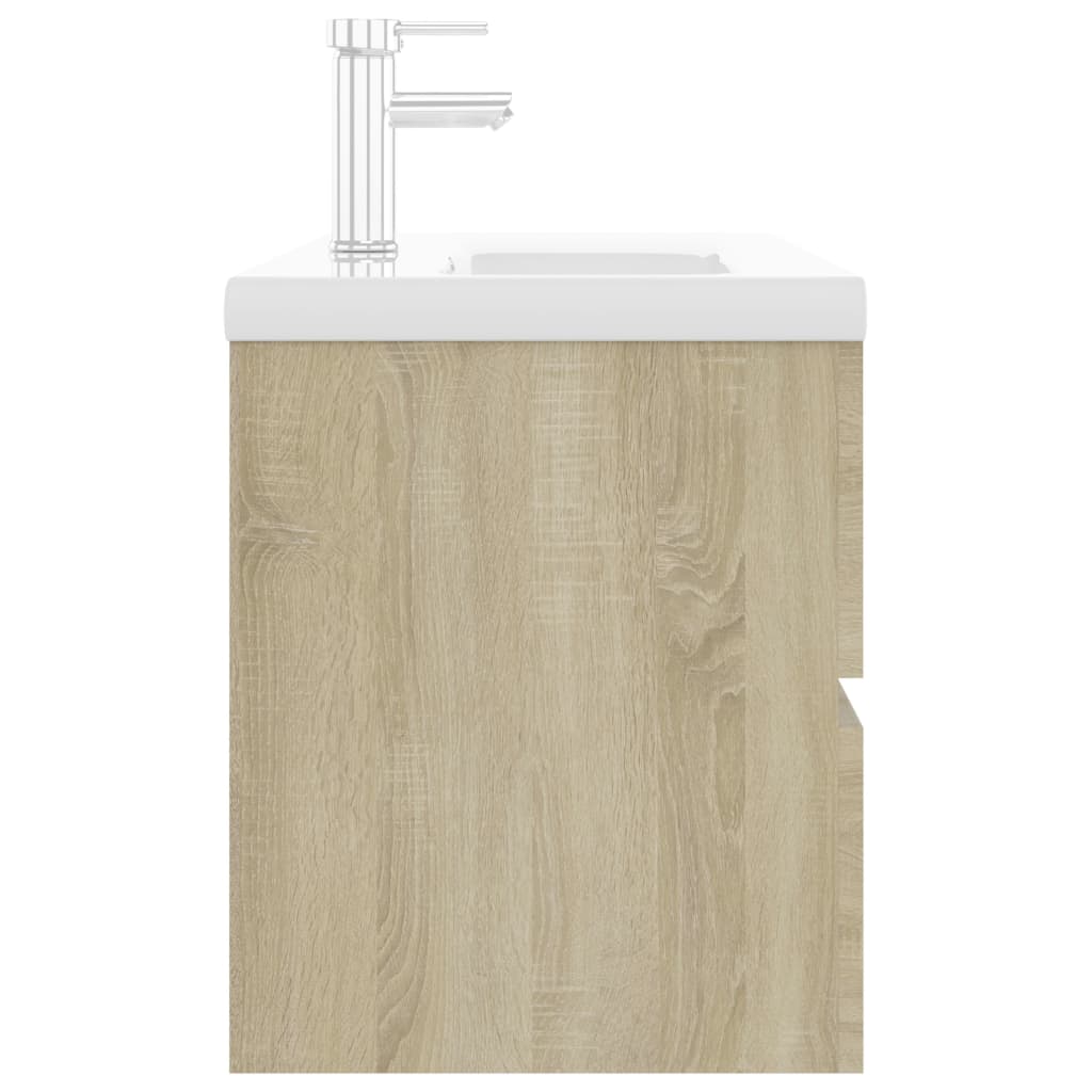 Mueble con lavabo madera de ingeniería roble Sonoma