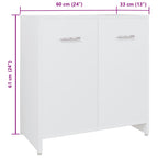 Juego de muebles de baño 4 piezas blanco