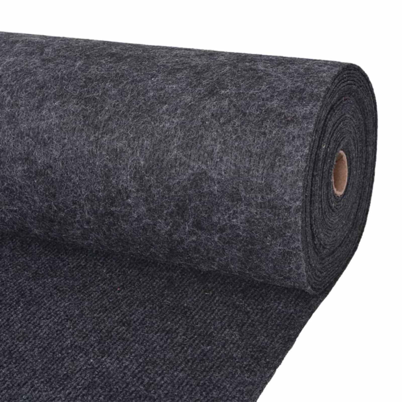Alfombra Gris 1,2 x 10 m Poliéster