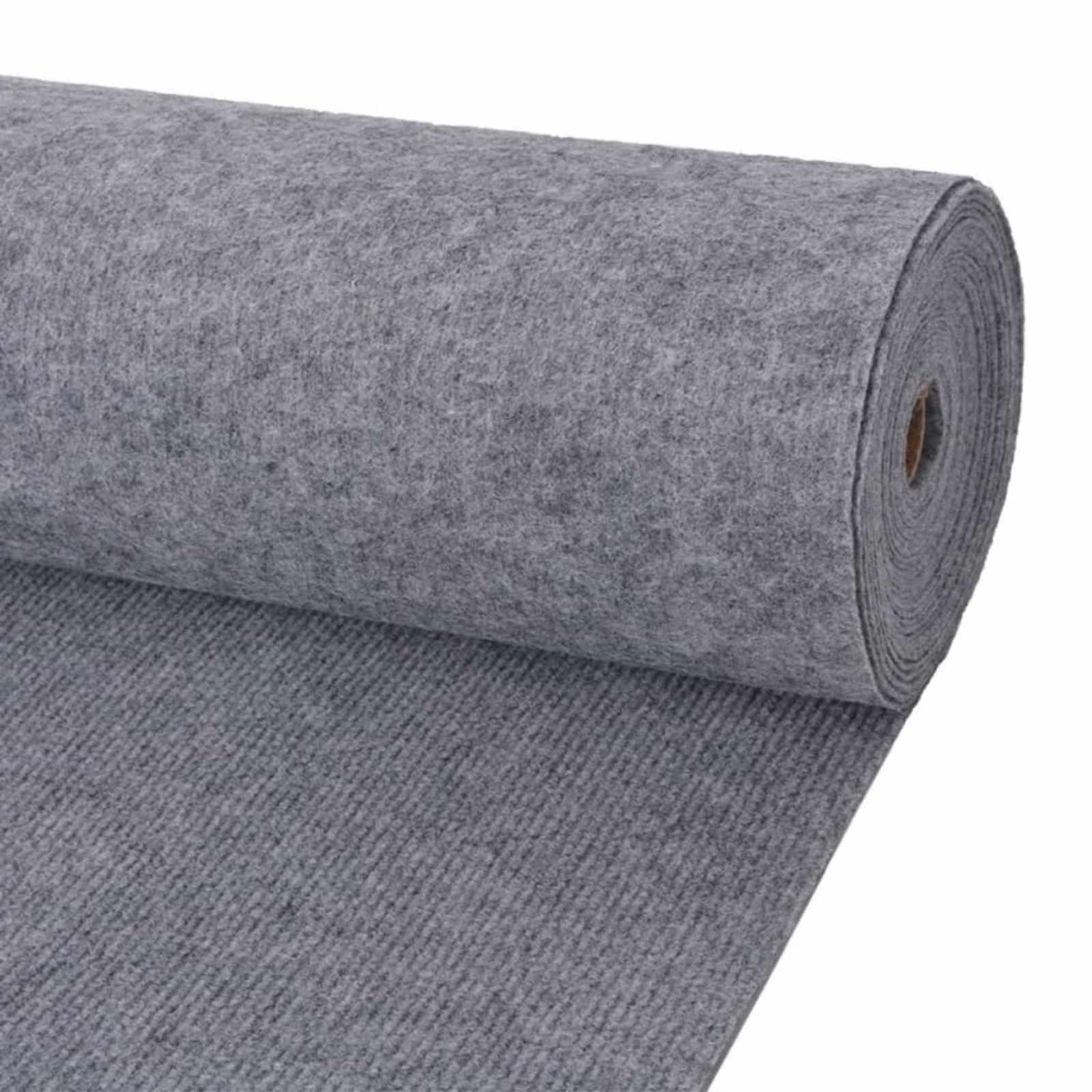 Alfombra Gris 1,2 x 10 m Poliéster