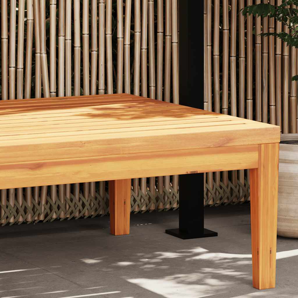 Mesa de jardín madera maciza de acacia 64x64x29 cm