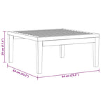 Mesa de jardín madera maciza de acacia 64x64x29 cm