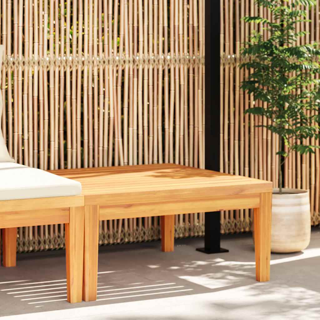 Mesa de jardín madera maciza de acacia 64x64x29 cm