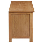 Mueble para TV madera maciza de roble 110x35x44 cm