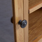 Mueble para TV madera maciza de roble 110x35x44 cm
