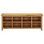 Zapatero de madera maciza de roble 114x37x45 cm
