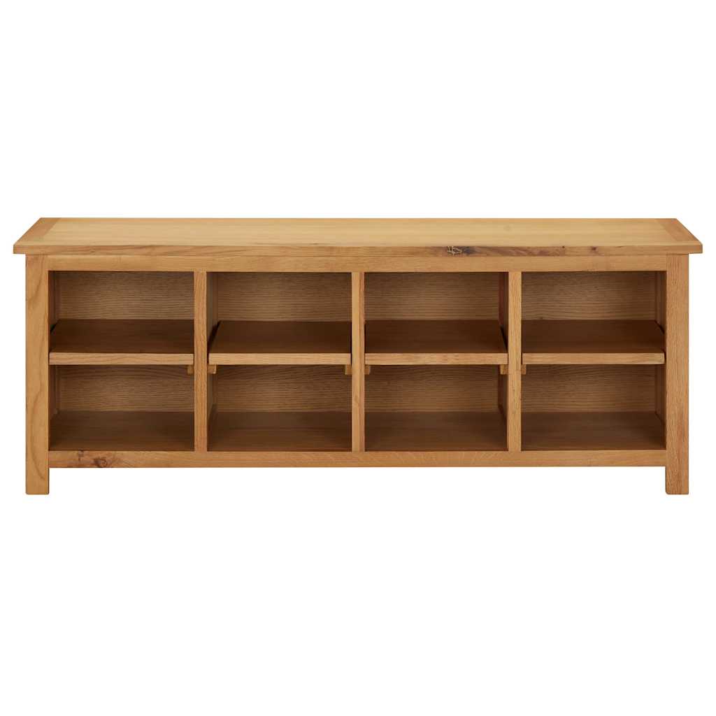Zapatero de madera maciza de roble 114x37x45 cm