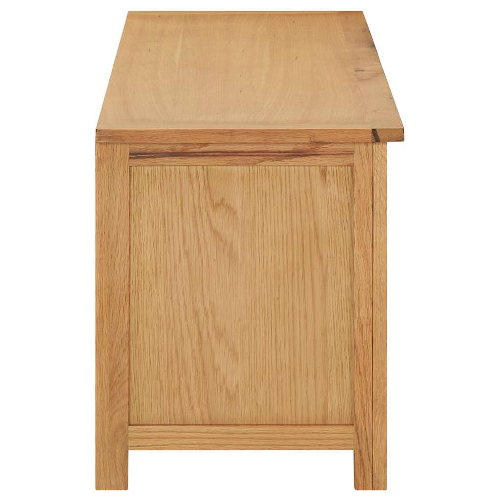 Zapatero de madera maciza de roble 114x37x45 cm