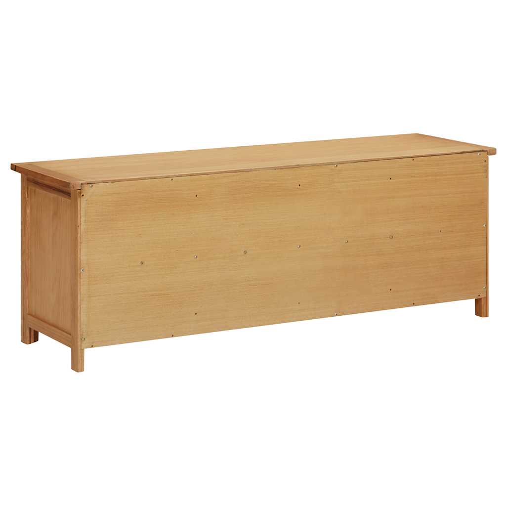 Zapatero de madera maciza de roble 114x37x45 cm