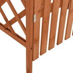 Pérgola con puerta madera maciza de abeto 116x40x204 cm