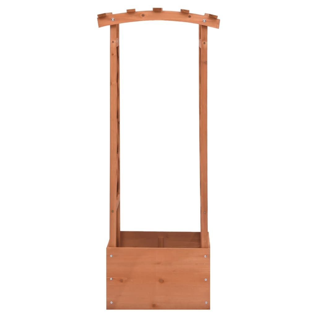 Jardinera enrejada con arco madera de abeto 49x39x117 cm