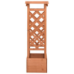 Jardinera enrejada con arco madera de abeto 49x39x117 cm