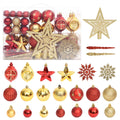 Juego de adornos de navidad de 108 piezas dorado y rojo