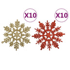 Juego de adornos de navidad de 108 piezas dorado y rojo