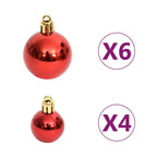 Juego de adornos de navidad de 108 piezas dorado y rojo