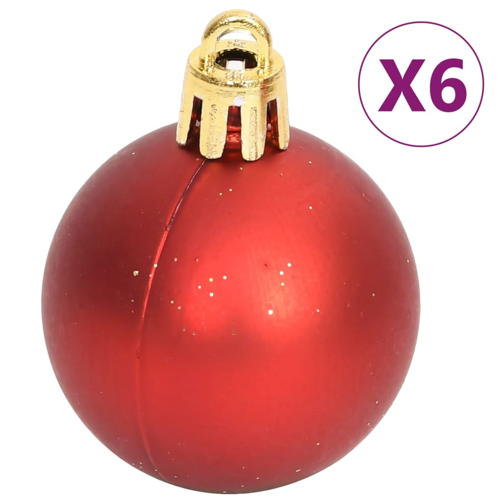 Juego de adornos de navidad de 108 piezas dorado y rojo