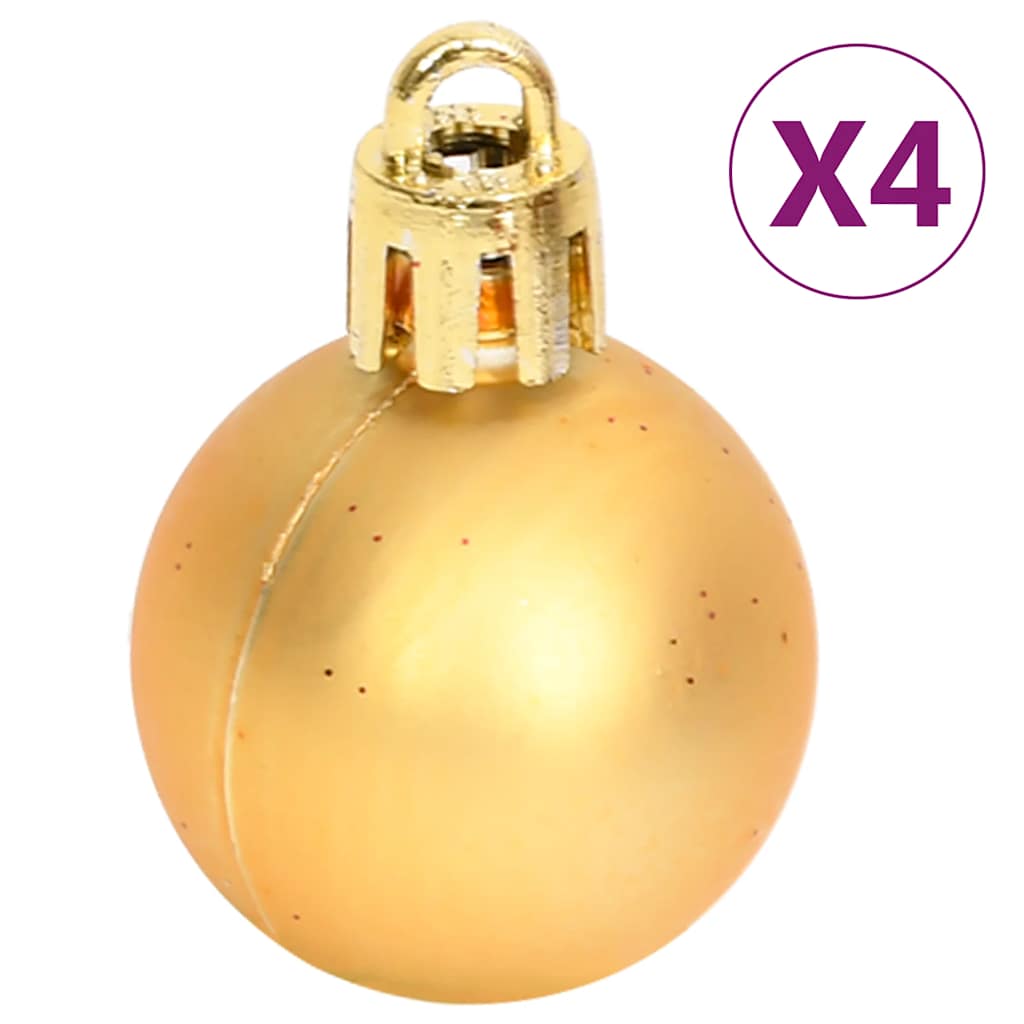 Juego de adornos de navidad de 108 piezas dorado y rojo