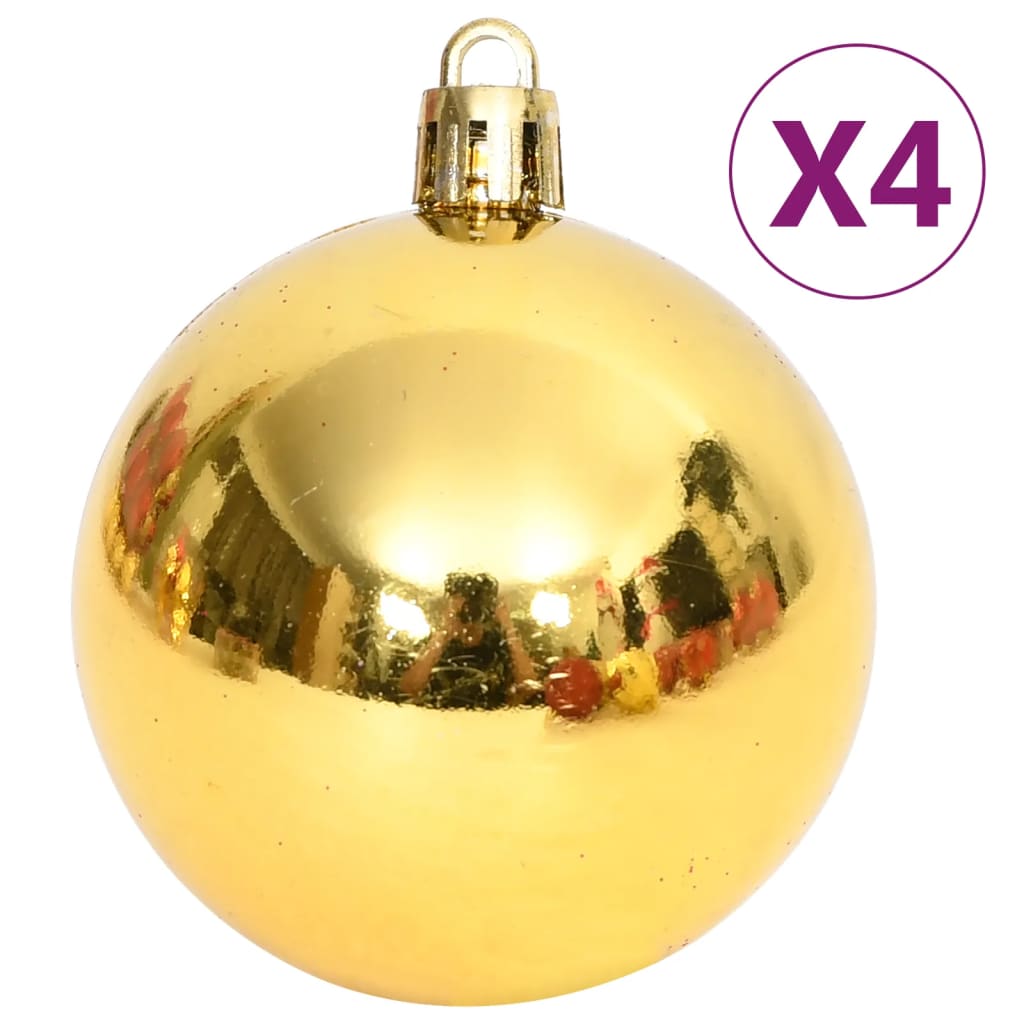 Juego de adornos de navidad de 108 piezas dorado y rojo