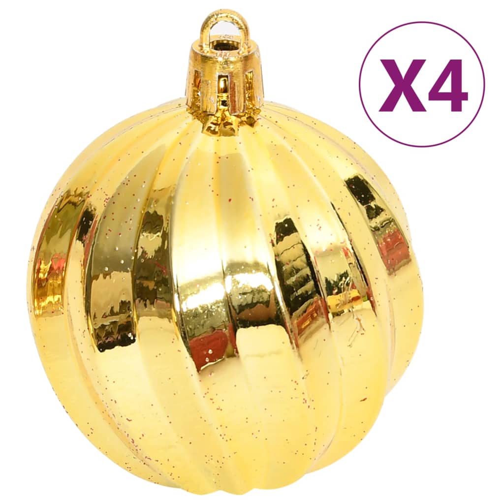 Juego de adornos de navidad de 108 piezas dorado y rojo