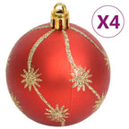 Juego de adornos de navidad de 108 piezas dorado y rojo