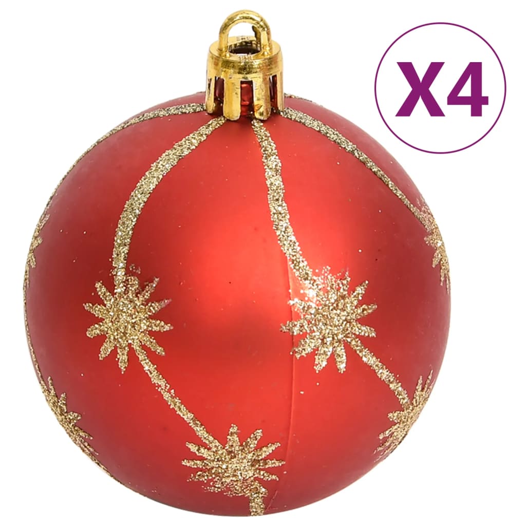 Juego de adornos de navidad de 108 piezas dorado y rojo