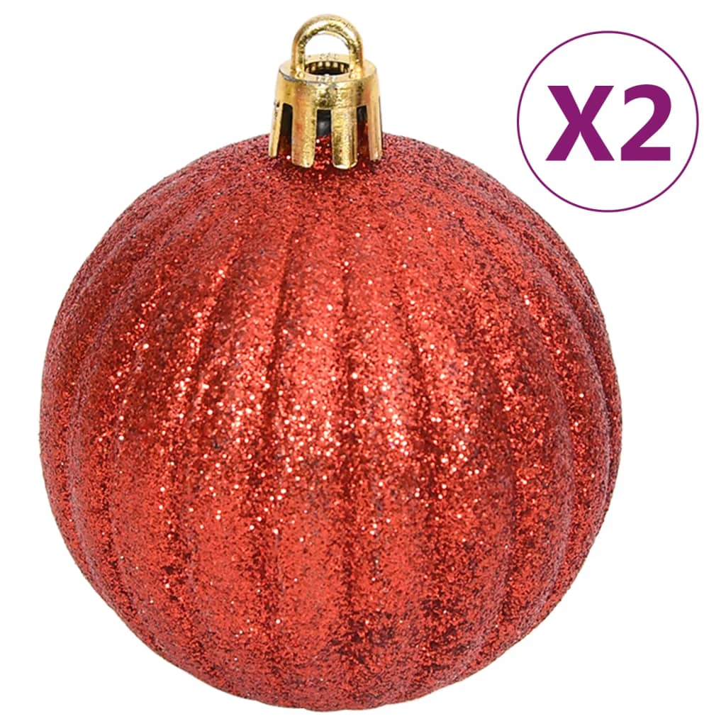 Juego de adornos de navidad de 108 piezas dorado y rojo