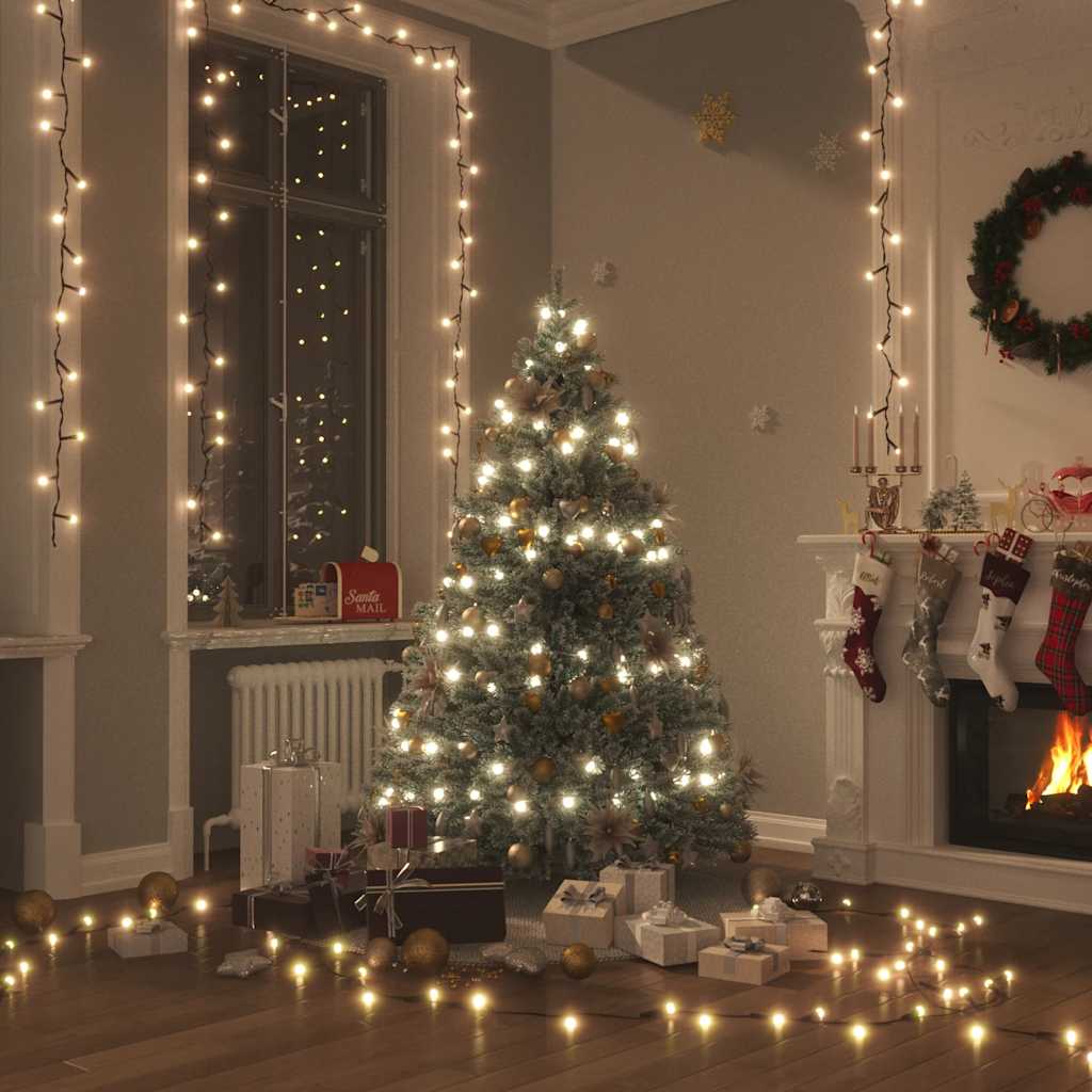 Tira de luces con 150 LED blanco cálido PVC 15 m