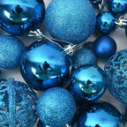 Juego de bolas de Navidad 100 piezas azul