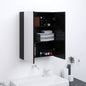 Armario de espejo de baño MDF blanco brillante 60x15x75 cm