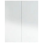 Armario de espejo de baño MDF blanco brillante 60x15x75 cm