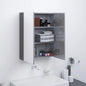 Armario de espejo de baño MDF blanco brillante 60x15x75 cm