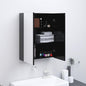 Armario de espejo de baño MDF blanco brillante 60x15x75 cm