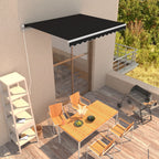 Toldo retráctil manual con persiana 4x3 m naranja y marrón