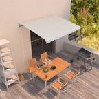 Toldo retráctil manual con persiana 4x3 m naranja y marrón