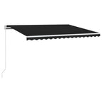 Toldo retráctil manual gris antracita 400x300 cm