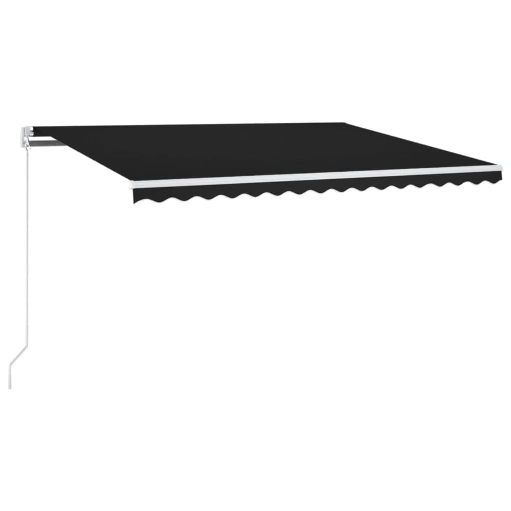 Toldo retráctil manual gris antracita 400x300 cm
