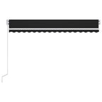 Toldo retráctil manual gris antracita 400x300 cm