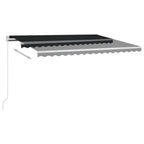 Toldo retráctil manual gris antracita 400x300 cm