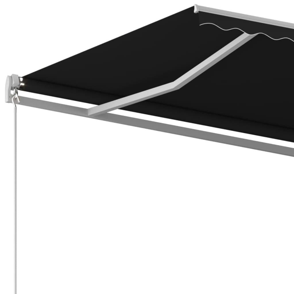 Toldo retráctil manual gris antracita 400x300 cm