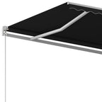 Toldo retráctil manual gris antracita 400x300 cm