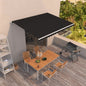 Toldo retráctil manual gris antracita 400x300 cm