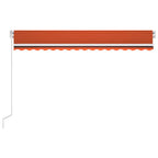 Toldo retráctil manual naranja y marrón 400x300 cm