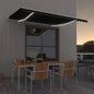 Toldo automático com sensor de vento LED antracite 400x300 cm